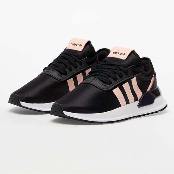 Adidas Women's Black and Pink Striped Sneakers - Picture 2 of 8